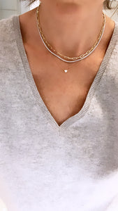 gold link chain choker with extender