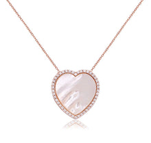 Load image into Gallery viewer, mother of pearl heart necklace