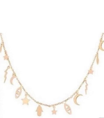 gold celestial necklace