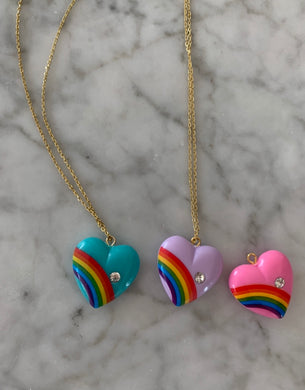 retro rainbow heart