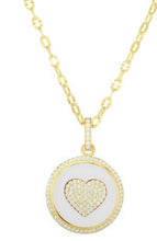 Load image into Gallery viewer, heart coin necklace