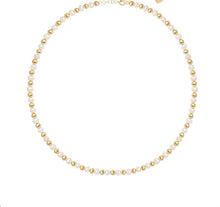 Load image into Gallery viewer, gold &amp; pearl ball choker