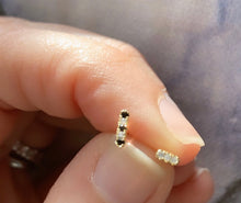 Load image into Gallery viewer, black onyx and cz tiny stix studs