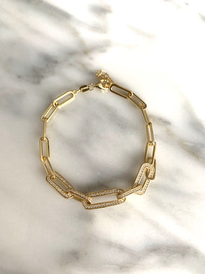 cz link bracelet